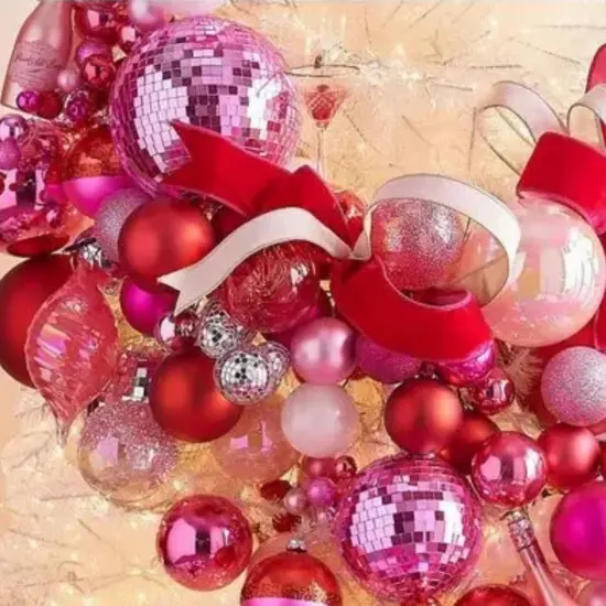 6" Silver Disco Ball Ornament {4}