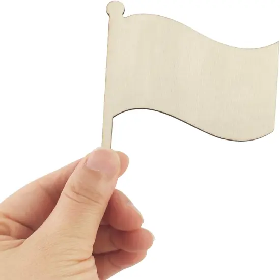 30 Pack 4 Inch Wood Flag Crafts Unfinished {5}