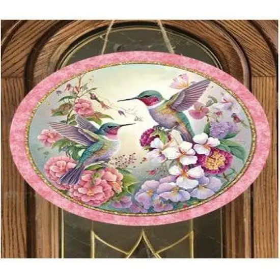 Hummingbird Elegant Round Sign {3}