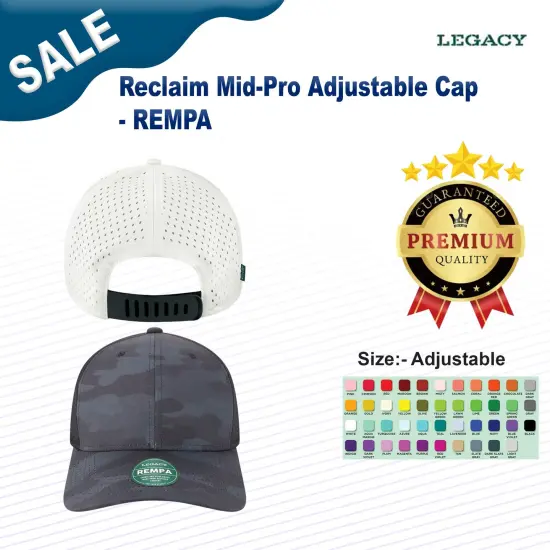 LEGACY&reg; Reclaim Mid-Pro Adjustable Cap Blue Camo/ Black {3}