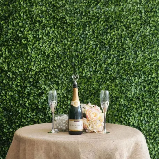 11 sq ft Green Large Boxwood Leaves 11UV Protected Wall Backdrop Panels Wedding {2}