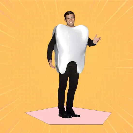 Hilarious Mr. Molar Adult Costume Tooth Tunic for Halloween Parties and Events {1}