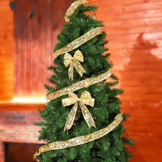 Christmas Tree Gold Garland Christmas Decorations Indoor Outdoor Party Decorations {6}