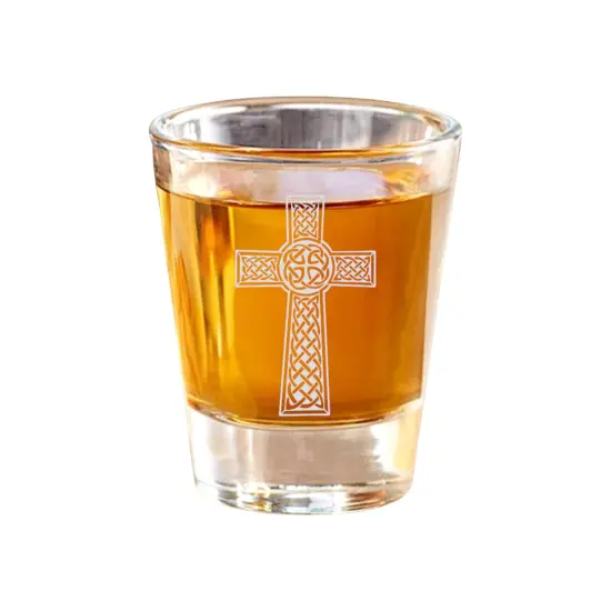 2oz Celtic Cross Shot Glass {1}