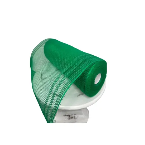 10.25" x 10yd Emerald Green Faux Jute Border Stripe Mesh - 10 Inch Wreath Supplies-RY832406 {2}