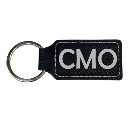 Keychain - Rectangle - CMO - Leather Rustic/Gold {3}