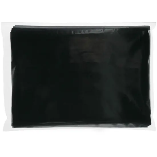 Plymor 4" x 6", Black 2 Mil Flat Open Plastic Poly Bags {5}