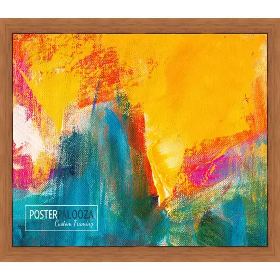 Square Slim Profile Brown Picture Frame - UV Acrylic, Foam Board Backing, Hanging Hardware {7}