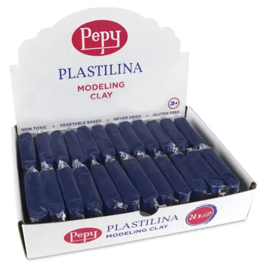 Pepy Plastilina Modeling Clay - Dark Blue, 1.4 oz, Pkg of 24 {1}