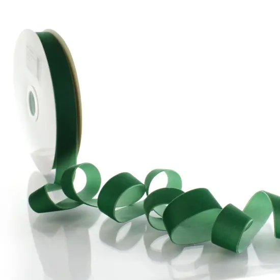 1" Velvet Ribbon (5yd & 25yd Spool Lengths) Forest Green {2}