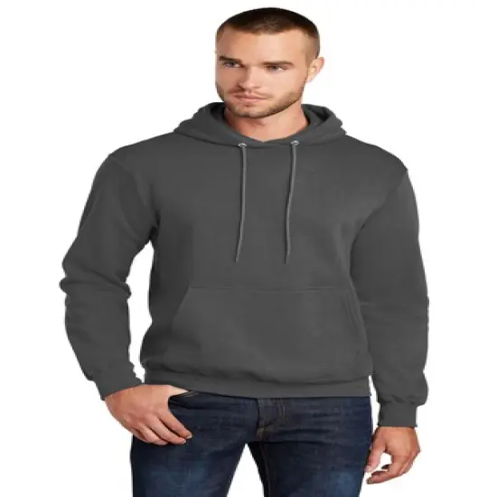 Men's Long Sleeve Hoodie Sweatshirt Hooded Casual Jumper Black {6}