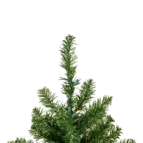 Northlight Pre-Lit Medium Canadian Pine Artificial Christmas Tree - 18" - Clear LED Lights Green {6}
