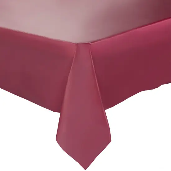 Burgundy Rectangular Disposable Plastic Tablecloths - 54" x 108" (96 Tablecloths) {1}