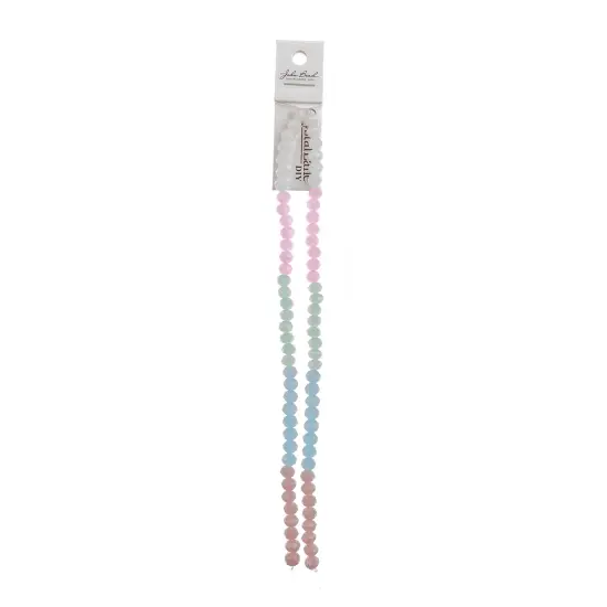 Crystal Lane DIY 7" Designer Glass Bead Multiple Strands Pastel Mix {3}
