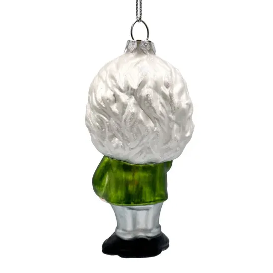 Albert Einstein Handcrafted Glass Ornament, Science and Physics Themed Christmas Gift {4}