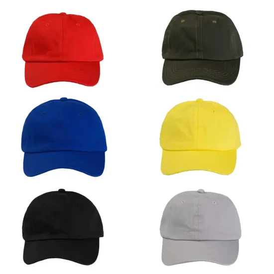 Qraftsy Bulk Pack of 6 Cotton Dad Hat Cap {3}