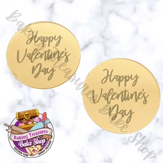 Valentine's Acrylic Toppers Rose Gold {4}