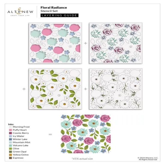 Floral Radiance Layering Stencil Set (4 in 1) {4}