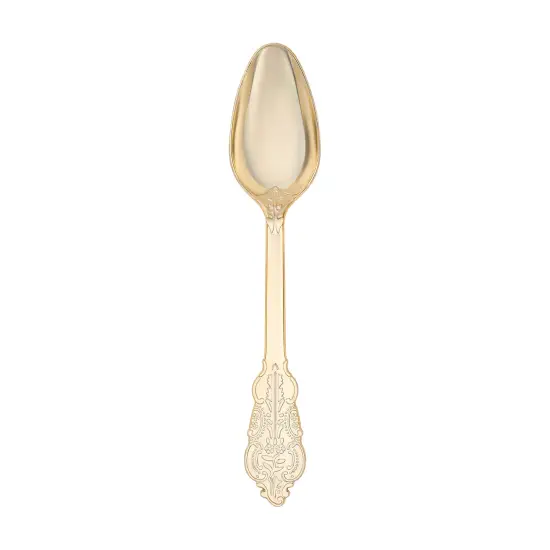 Shiny Baroque Gold Plastic Spoons (600 Spoons) {1}