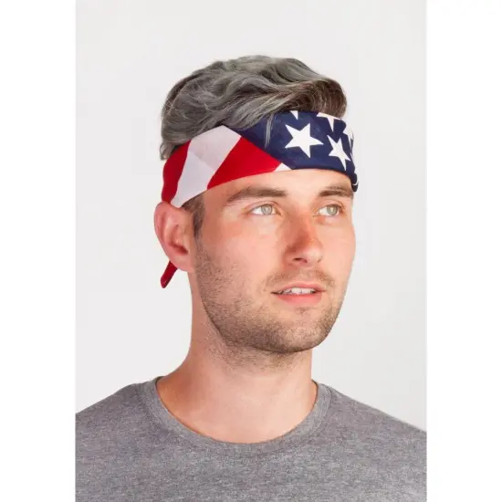 Daily Basic American Flag Bandana Cotton - 22 inches - Bulk Wholesale Packs {5}