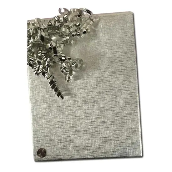 Silver Textured Embossed Metallic Wrapping Paper 24" x 417" Roll {2}