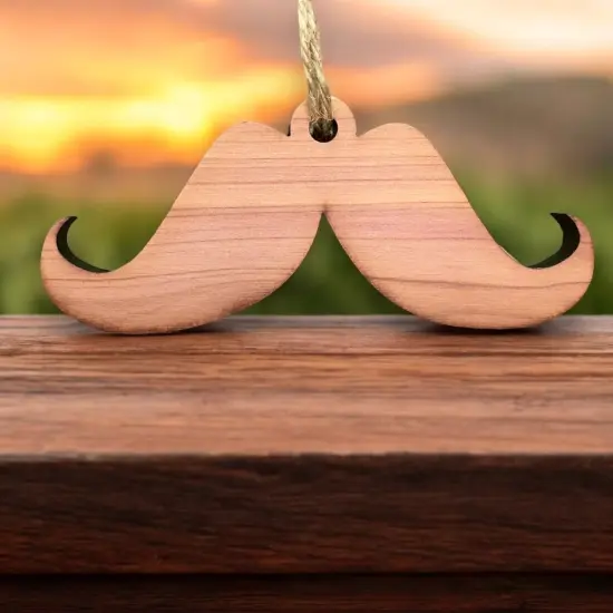 Mustache - Cedar Ornament {3}