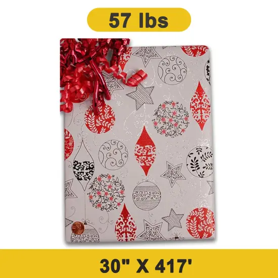 Joyful Ornament Gift Wrap Roll 30" x 417' 1 Roll {1}