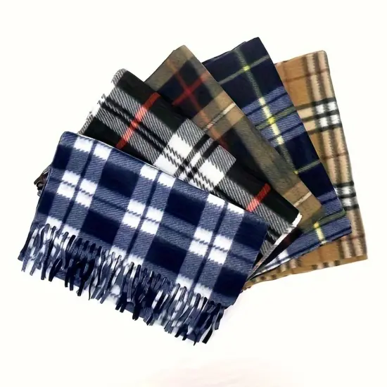 Swan Plaid Scarves Assorted {4}