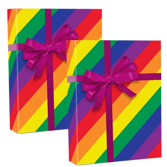 Durable Striped Wrapping Paper 30" x 833" Roll 55 lbs {4}