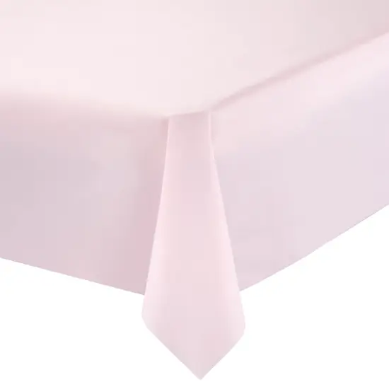 Pink Rectangular Disposable Plastic Tablecloths - 54" x 108" (96 Tablecloths) {1}