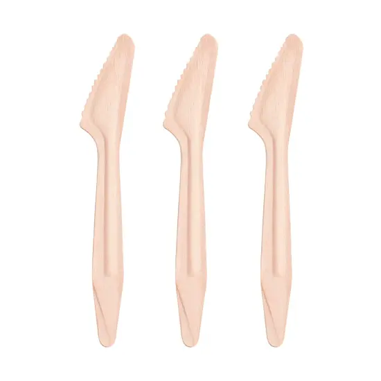 Natural Birch Eco-Friendly Disposable Dinner Knives (600 Knives) {2}