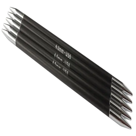 KnitPro-Karbonz Double Point Knitting Needles 6"-Size 6/4.00mm {1}