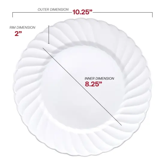 White Flair Plastic Dinnerware Value Set (144 Guests) {3}