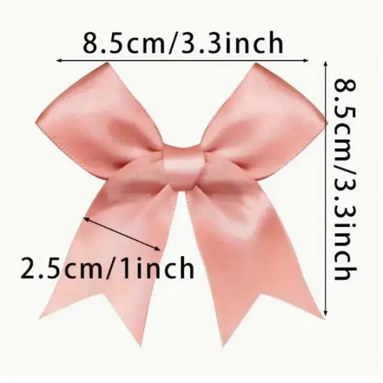 12 Ct Peach Bows Satin Ribbon {2}
