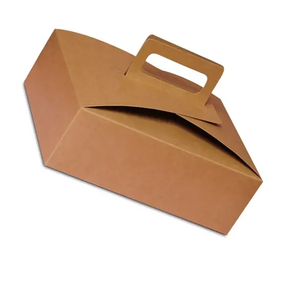 Flat Take Out Box with Handle Medium 9" x 7" x 3" {2}