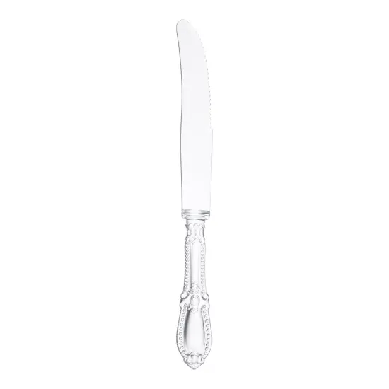 Clear Baroque Disposable Plastic Dinner Knives (480 Knives) {1}