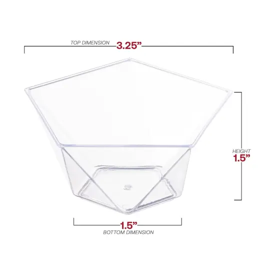 Clear Star Pentagon Disposable Plastic Dessert Cups - 3.5 oz. (288 Cups) {3}