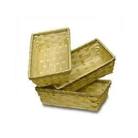 Bamboo Chain Design Baskets 7" x 12" {3}