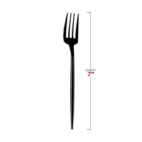 Solid Black Moderno Disposable Plastic Dessert Forks (480 Forks) {3}