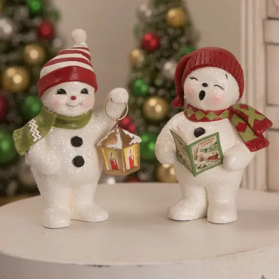 Christmas Caroling Snowman 4.75" {5}