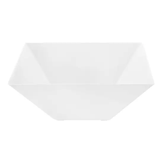 White Square Plastic Serving Bowls - 4 qt. (24 Bowls) {1}