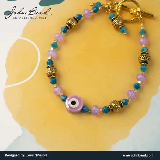 Crystal Lane DIY 7" Designer Glass Focal Bead Mix Strand Eyes Mix {2}