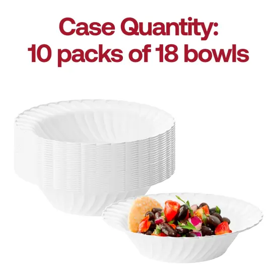 White Flair Plastic Soup Bowls - 12 oz. (180 Bowls) {5}