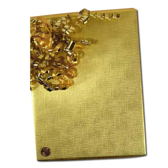 Gold Texture Embossed Metallic Wrapping Paper 24" x 417" Roll {2}