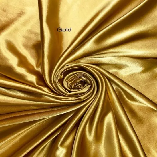 1 Yard Elegant Gold Crepe Satin Fabric Smooth Flowing Textile for Evening Dresses Costumes and DIY Projects 58 Inch Width {1}