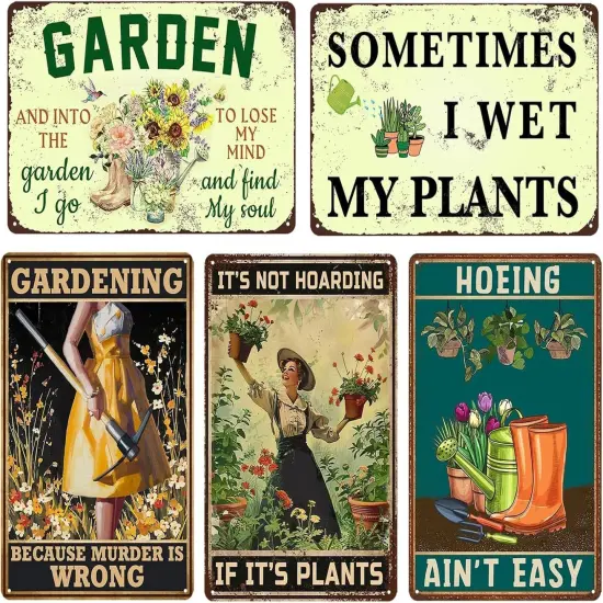 5 Pack Funny Garden sign Diamond Painting kit for Beginner {1}