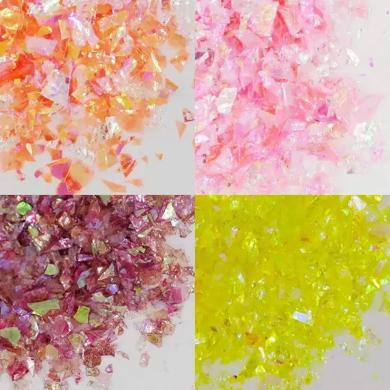 14 Colors Resin Chunky Glitter Flakes Irregular Iridescent Sparkles Glitters Confetti Craft Supplies {5}