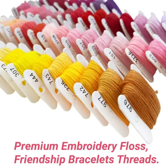 8.75 Yards - Embroidery Floss,52 Rainbow Colors Hand Embroidery (Rainbow) {2}