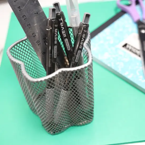 BAZIC Reva Black Color Retractable Pen w/ Cushion Grip (8/Pack) {5}