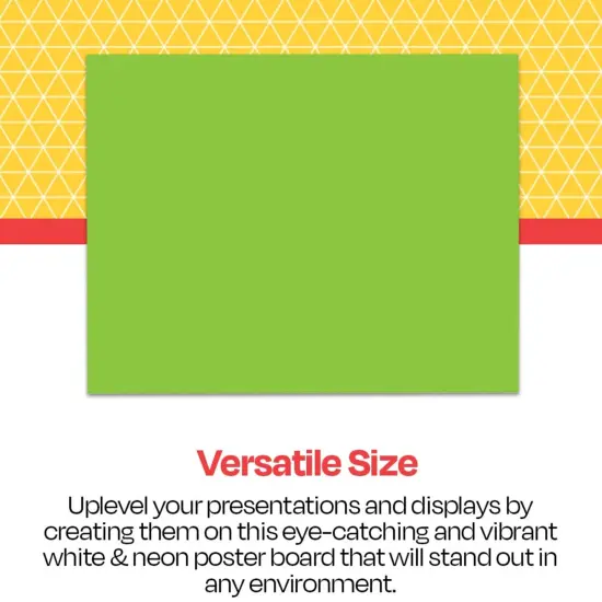School Smart Poster Board, 11 x 14 Inches, White/Assorted Neon Colors, Pack of 50 {4}